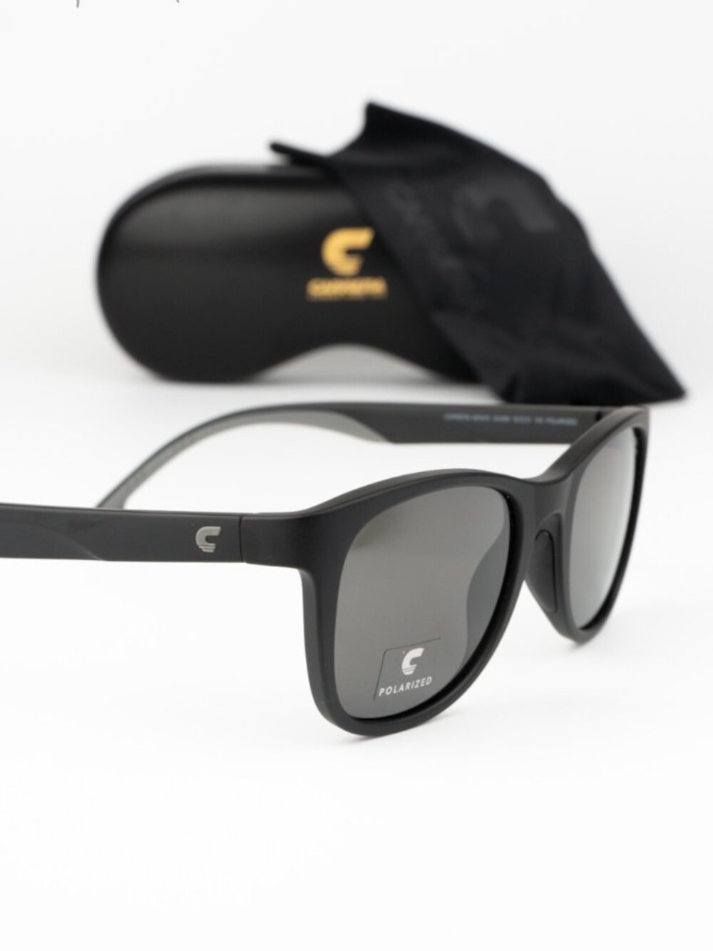 Carrera Men Sunglasses Black Grey Polarized Square CARRERA 8054/S 0003/M9 NEW - Picture 3 of 9